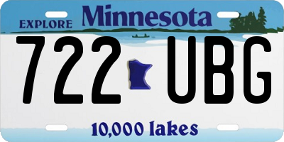 MN license plate 722UBG
