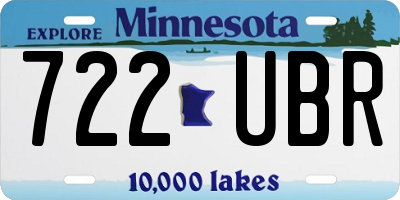 MN license plate 722UBR