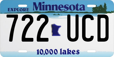 MN license plate 722UCD