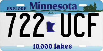 MN license plate 722UCF