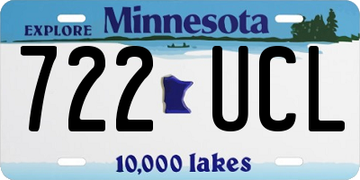 MN license plate 722UCL