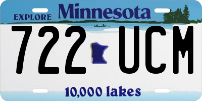 MN license plate 722UCM