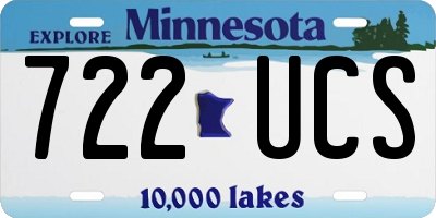 MN license plate 722UCS