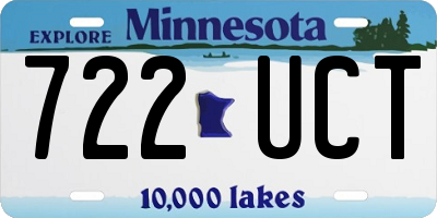 MN license plate 722UCT