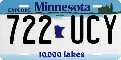 MN license plate 722UCY
