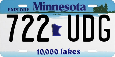 MN license plate 722UDG