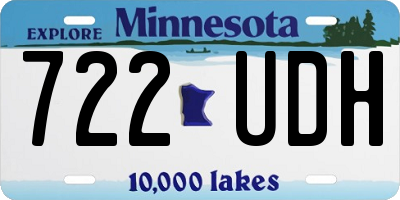 MN license plate 722UDH