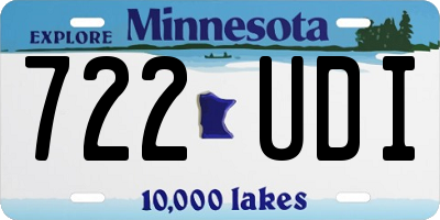 MN license plate 722UDI