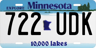 MN license plate 722UDK