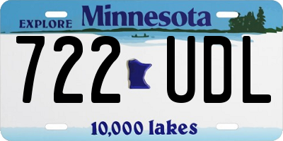MN license plate 722UDL