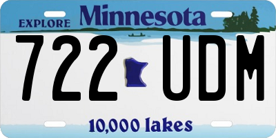 MN license plate 722UDM