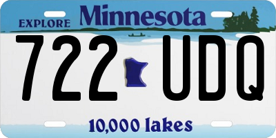 MN license plate 722UDQ