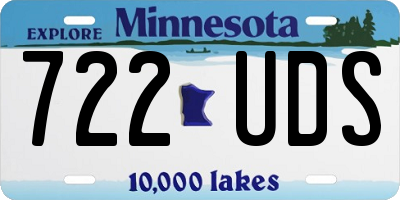 MN license plate 722UDS