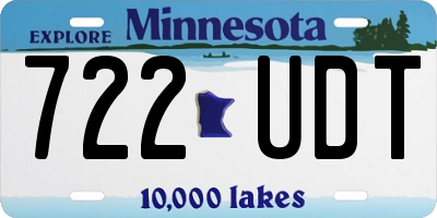 MN license plate 722UDT