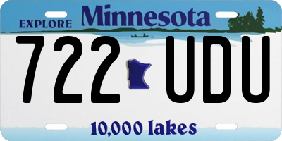 MN license plate 722UDU