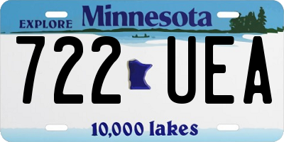 MN license plate 722UEA