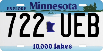 MN license plate 722UEB