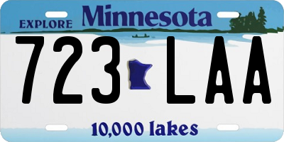 MN license plate 723LAA