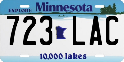 MN license plate 723LAC