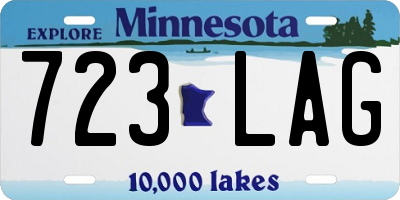 MN license plate 723LAG