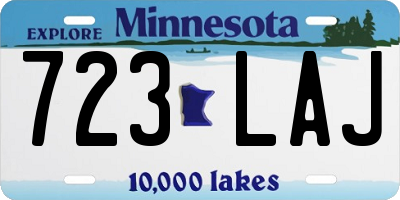 MN license plate 723LAJ