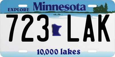 MN license plate 723LAK