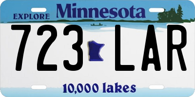 MN license plate 723LAR