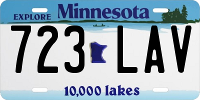 MN license plate 723LAV