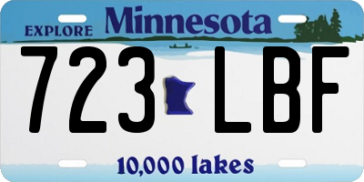 MN license plate 723LBF