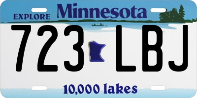 MN license plate 723LBJ