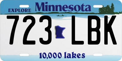 MN license plate 723LBK