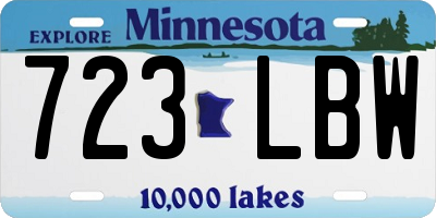 MN license plate 723LBW