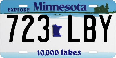 MN license plate 723LBY
