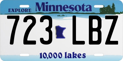 MN license plate 723LBZ