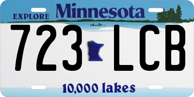 MN license plate 723LCB
