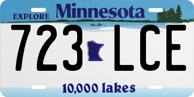 MN license plate 723LCE