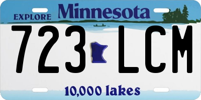 MN license plate 723LCM