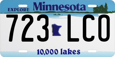 MN license plate 723LCO