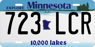 MN license plate 723LCR