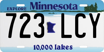 MN license plate 723LCY