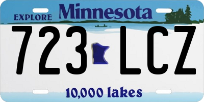 MN license plate 723LCZ