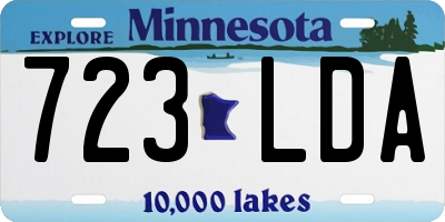 MN license plate 723LDA