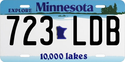 MN license plate 723LDB