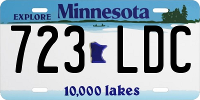 MN license plate 723LDC