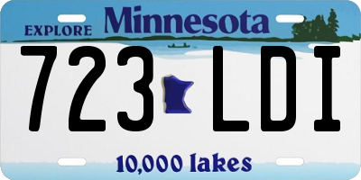 MN license plate 723LDI