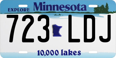 MN license plate 723LDJ