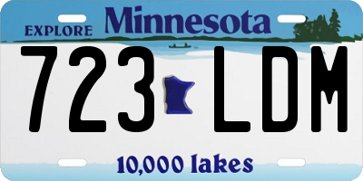 MN license plate 723LDM