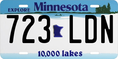 MN license plate 723LDN