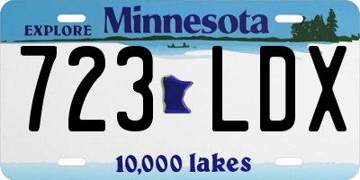 MN license plate 723LDX