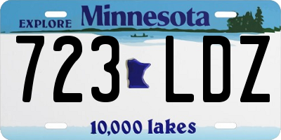 MN license plate 723LDZ